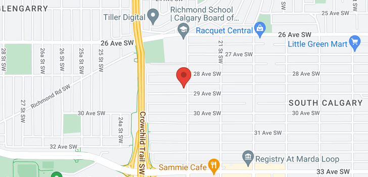 map of 2404 29 Avenue SW